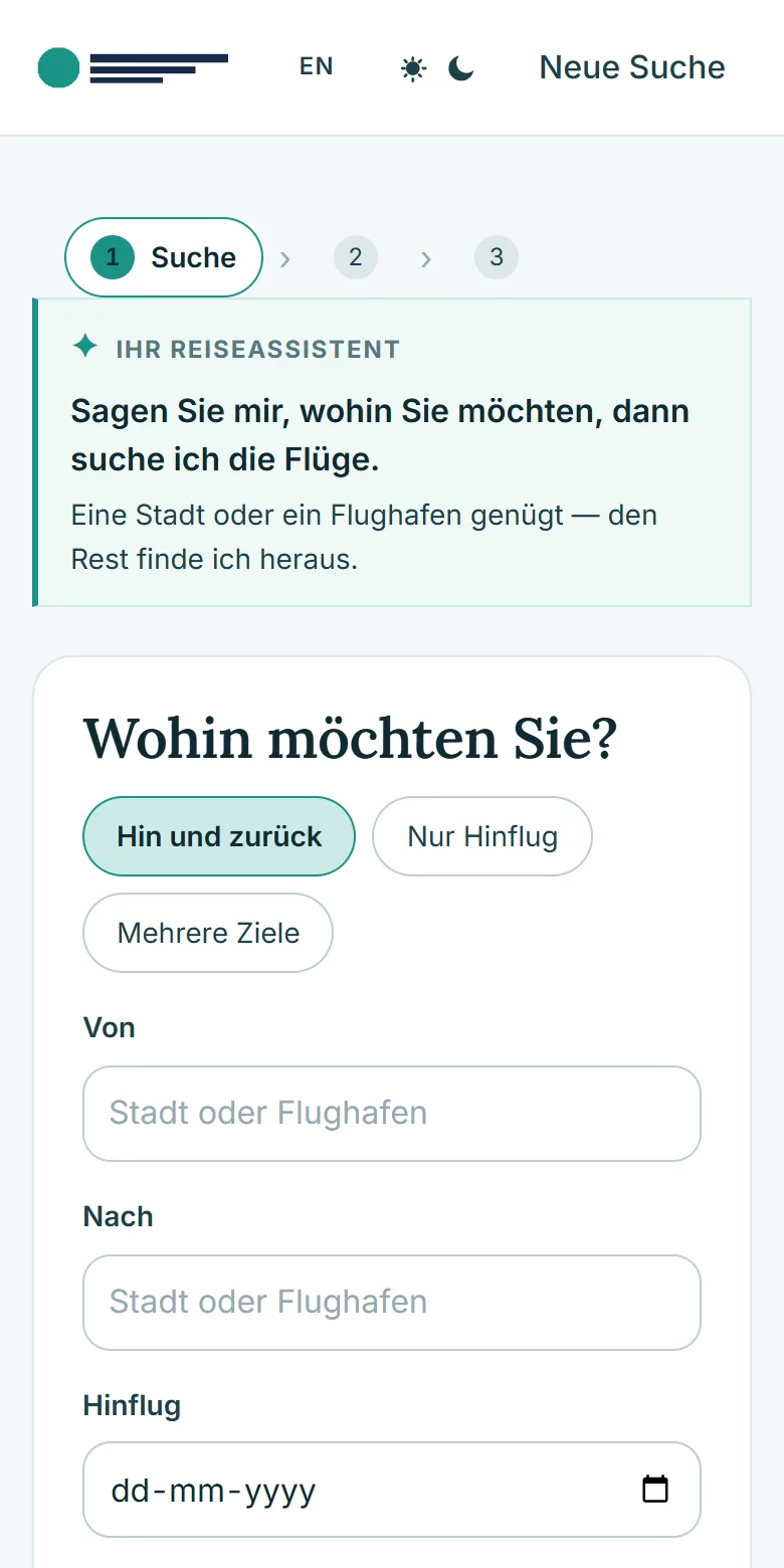 Example: an agency's own site on a phone